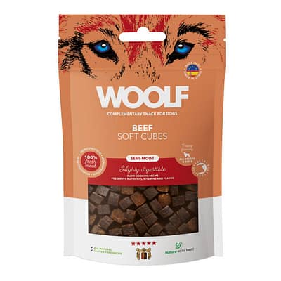 Woolf Soft Cubes Beef Dog Snacks