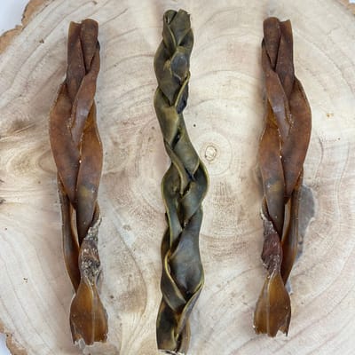 Camel Skin Braid 30cm Natural Dog Treat