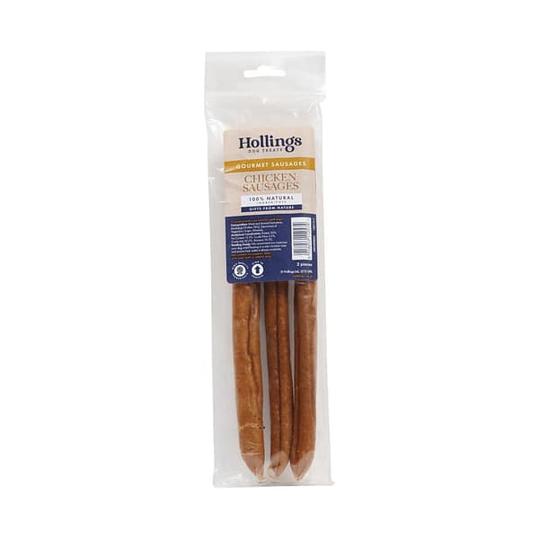 3 Pack of Hollings Chicken Sausages dog treat