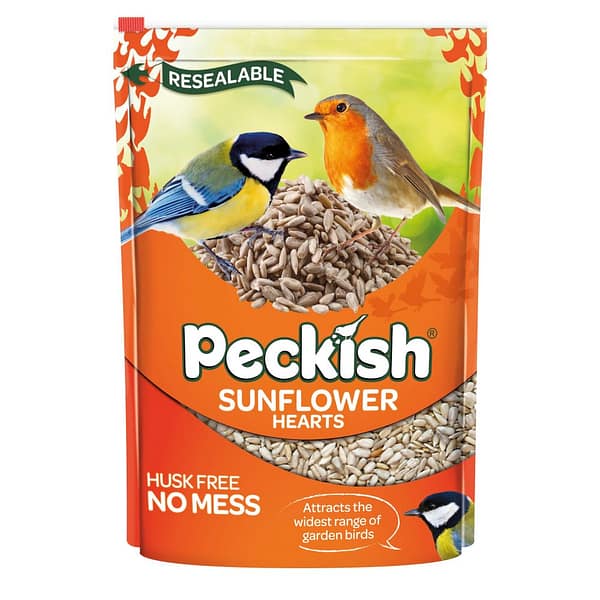 Pack of Sunflower hearts wild bird food with a blue tit and robin on the front