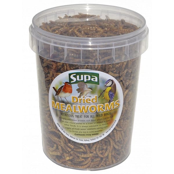 517130 1 litre tub of dried mealworms wild bird food