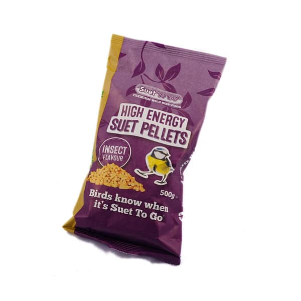 810780 Suet To Go Suet Pellets Insect 500g 500g bag of Wild Bird Suet pellets Insect Flavour