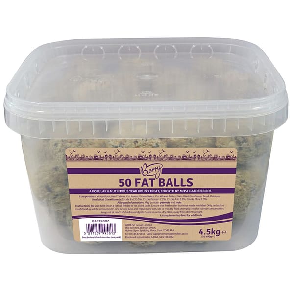 Tub of 50 Fat Balls Wild Bird Food