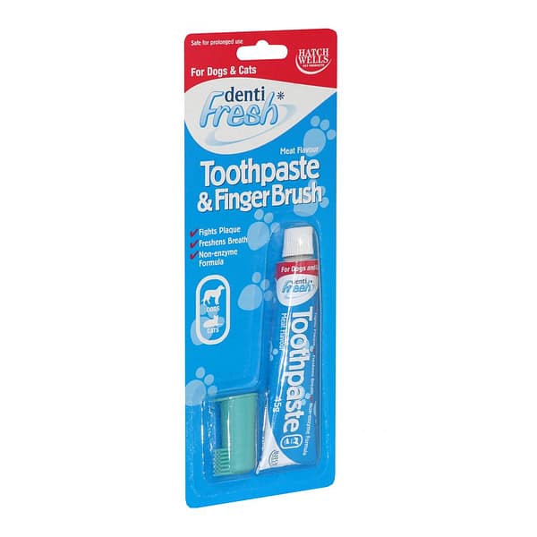 Pack of Dog Toothpaste and finger brush