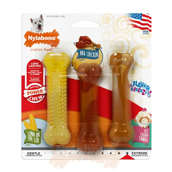 983611 Nylabone Extreme Flavour Frenzy Triple Pack Small 1000