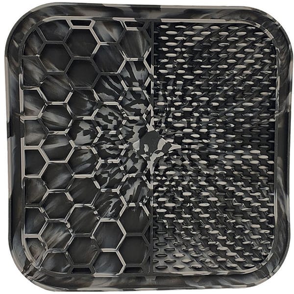 BNT Lick Mat Black Grey open 1024 Swirly Black and Grey lick mat for dogs