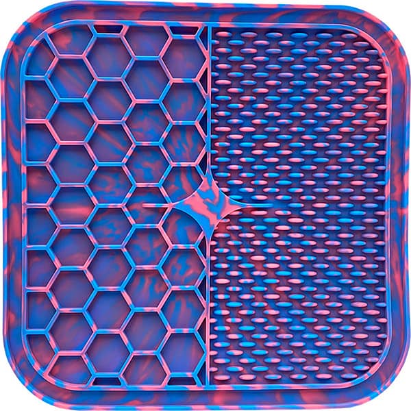 BNT Lick Mat Blue Pink open 1024 Swirly Blue and Pink lick mat for dogs
