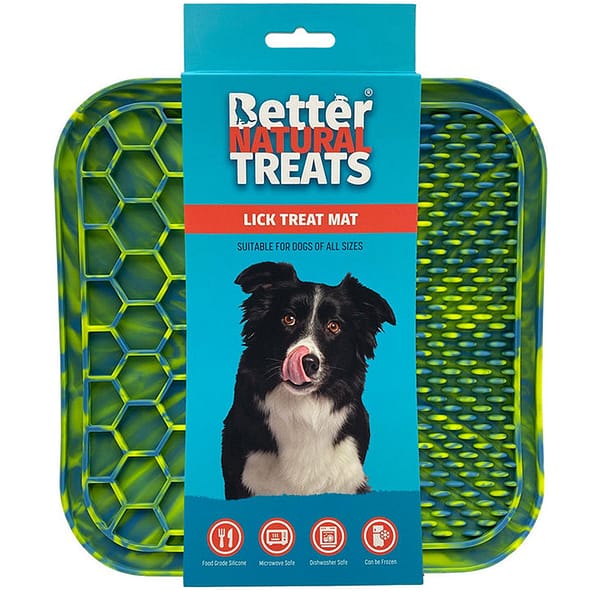 BNT Lick Mat Green Yellow Blue on card 1024 BNT Lick Mat Green Yellow Blue on card 1024