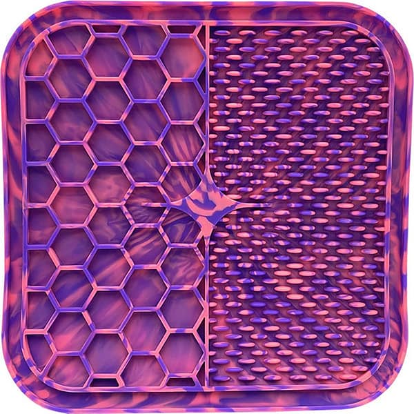 BNT Lick Mat Pink Purple open 1024 Swirly Pink and purple lick mat for dogs
