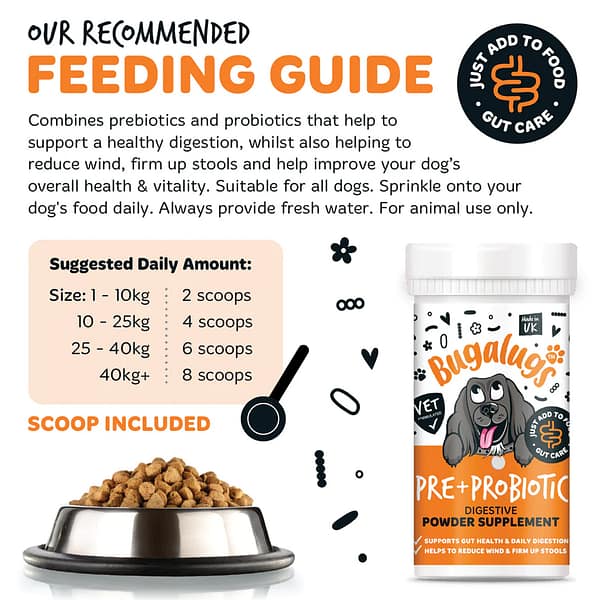 Bugalugs Pre Pro Biotic Powder Feeding Guide Infographic 1080px Bugalugs Pre Pro Biotic Powder Feeding Guide Infographic 1080px