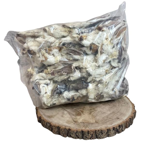 Bulk-Rabbit-Ears 2.5kg 2.5kg Bulk bag of hairy rabbit ears natural dog treats
