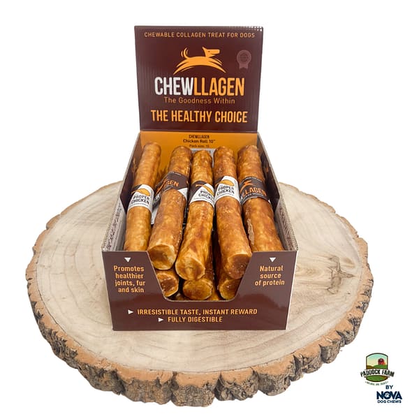 Chewllagen Chicken Roll 10in Retriever Box 1000 Chewllagen Chicken Roll 10in Retriever Box 1000
