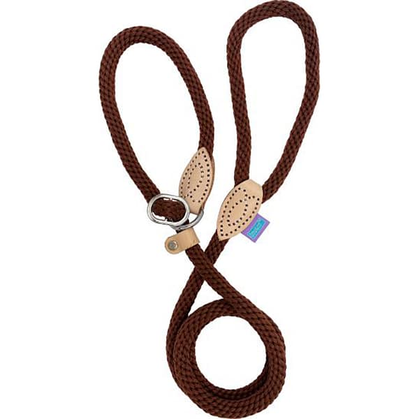 Dog & Co DL3360 soft-touch-rope-slip-lead Large Brown 1000 Dog Slip Lead Soft Rope in Brown