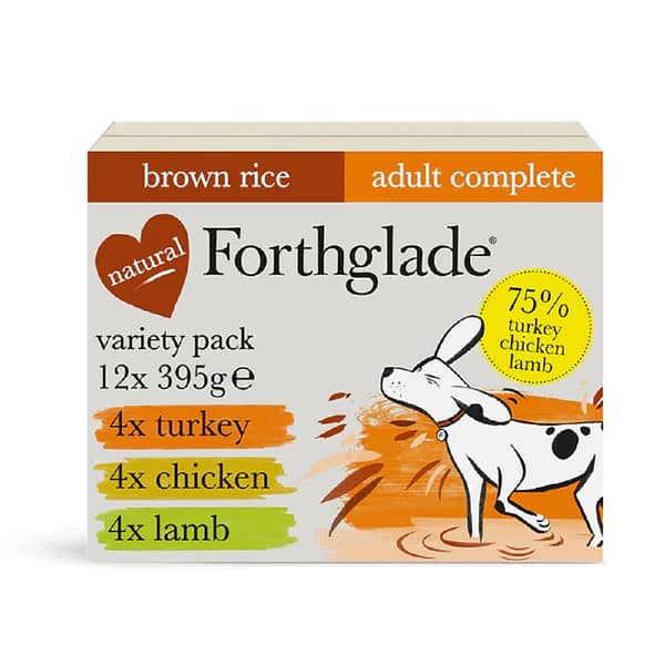 Forthglade Complete Meal Brown Rice - Adult Multicase 12 Pack Lamb, Turkey, Chicken