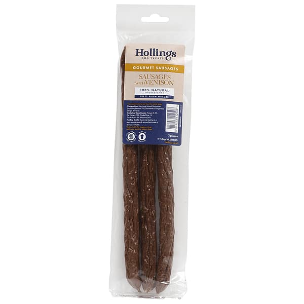 Hollings Gourmet Sausages with Venison 3pk 1000