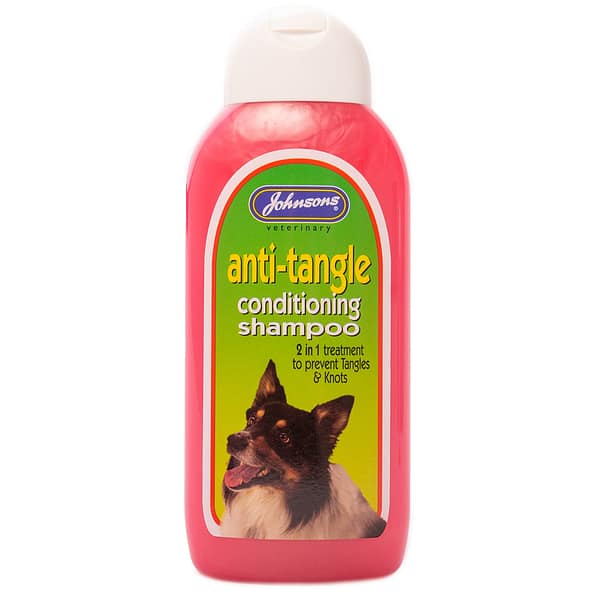 Bottle of dog shampoo