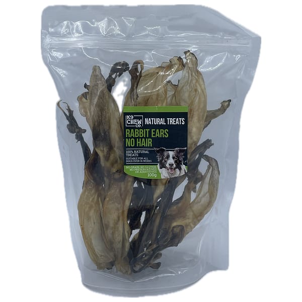 K9 Chew Co Rabbit Ears No Hair 100g 1080