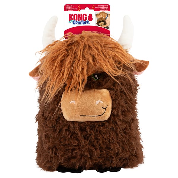 KONG Jumbo Highland Cow Brown On Card 1080px KONG Jumbo Highland Cow Brown On Card 1080px