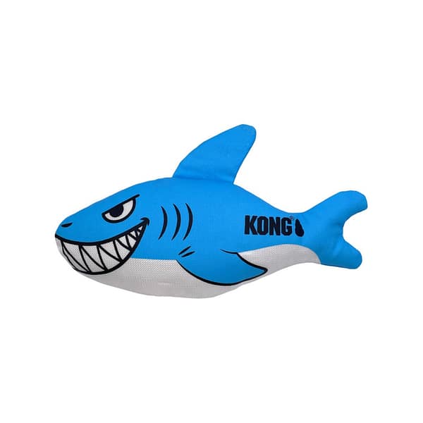 KONG Maxx Blue & white grinning Shark Dog Toy