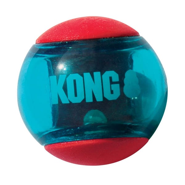 KONG Squeezz Action Ball Med 1024 Blue and Red KONG ball dog toy