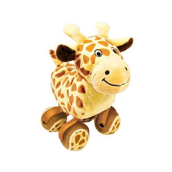 KONG Giraffe Plush Dog Toy with Tennis Balls for feet
