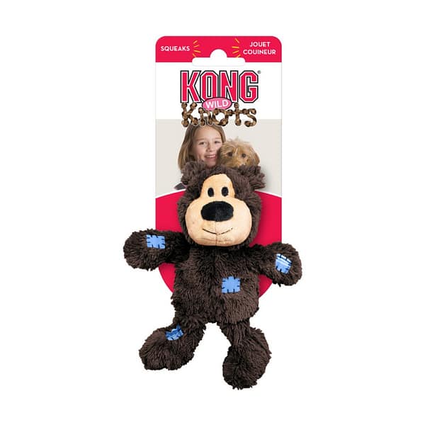 KONG Wild Knot Bear XS Brown on card 1024 KONG Wild Knot Bear XS Brown on card 1024
