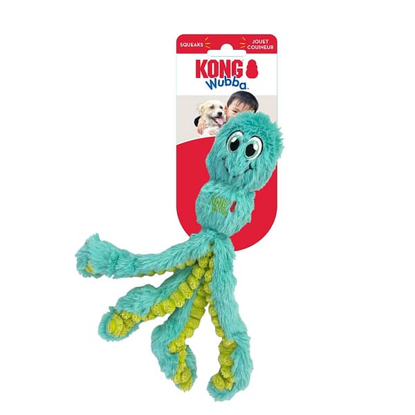 KONG Wubba Octopus Small Green on Card 1080px KONG Wubba Octopus Small Green on Card 1080px