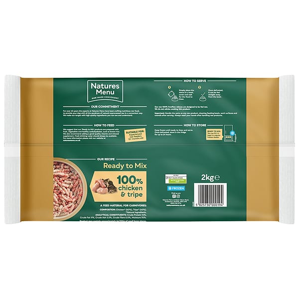 Natures Menu FreeFlow Mince Chicken & Tripe Back 1080px Natures Menu FreeFlow Mince Chicken & Tripe Back 1080px