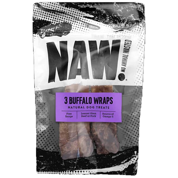 Packet of NAW Buffalo Wraps natural Dog Treats