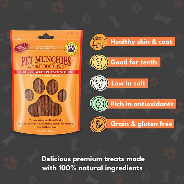 Pet Munchies Duck Sweet Potato Sticks Infographic 1080px Pet Munchies Duck Sweet Potato Sticks Infographic 1080px
