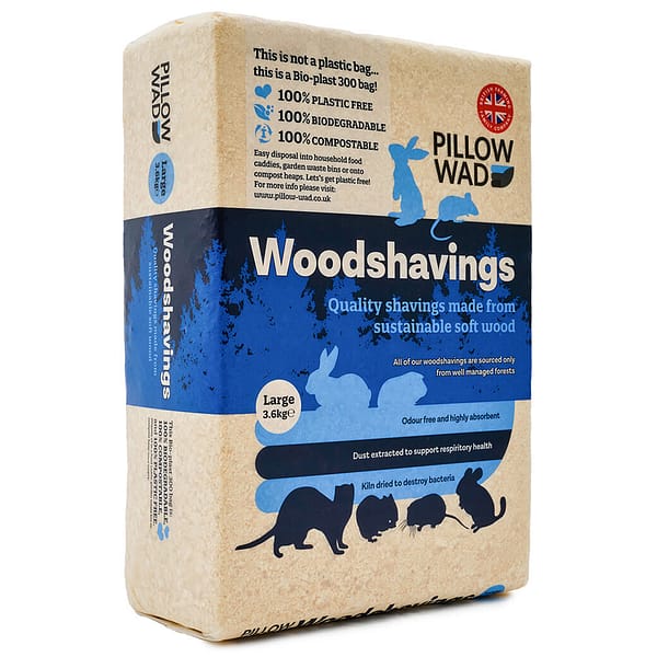 3.6kg pack of Pillow Wad Wood Shavings small animal bedding