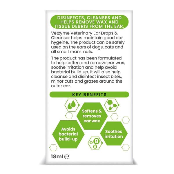Vetzyme Veterinary Ear Drops Back Vetzyme Veterinary Ear Drops Back