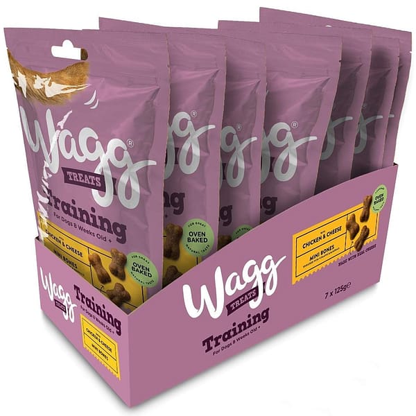 Wagg Chicken & Cheese Training Treats case 7 display 1080px Wagg Chicken & Cheese Training Treats case 7 display 1080px