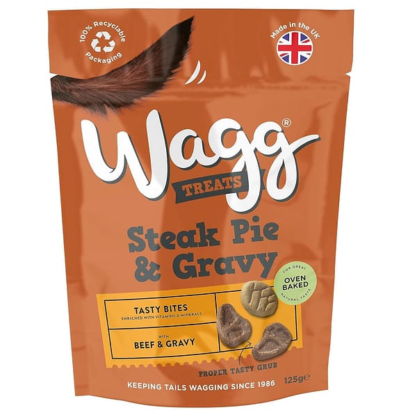 Pack of Steak Pie & Gravy Wagg Dog Treat