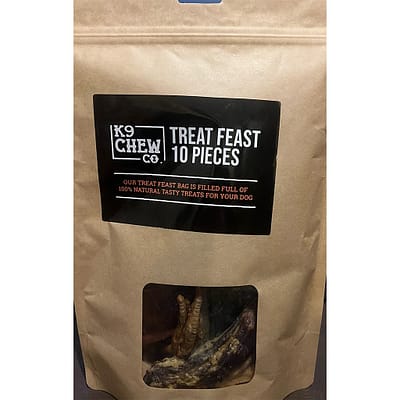 Natural Dog Treat 10 Piece Treat Feast Selection Bag