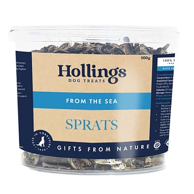 Home 27 Hollings Sprats 500g in a tub - Natural Dog Treat