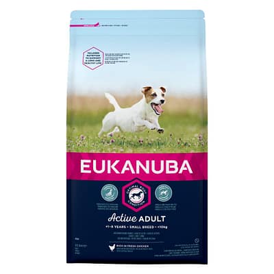 EUKANUBA Active Adult Small Breed Rich In Fresh Chicken Dry Dog Food