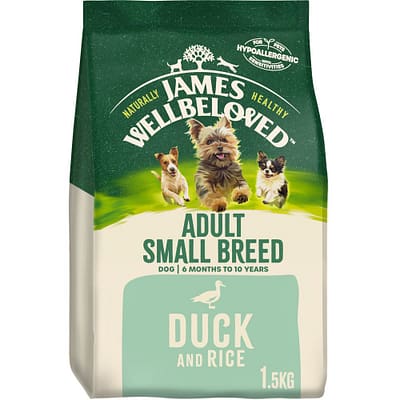 James Wellbeloved Adult Small Breed Dry Dog Food Duck & Rice