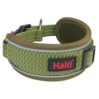 Halti Anatomy Wide Dog Collar in Combat Green