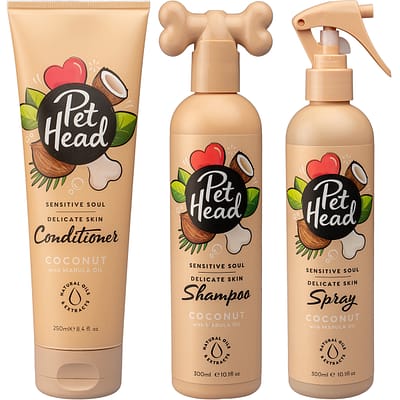 Pet Head Sensitive Soul Dog Shampoo, Conditioner and Spray - Coconut