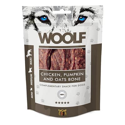 Woolf Large Chicken, Pumpkin and Oats Bone Dog Snacks