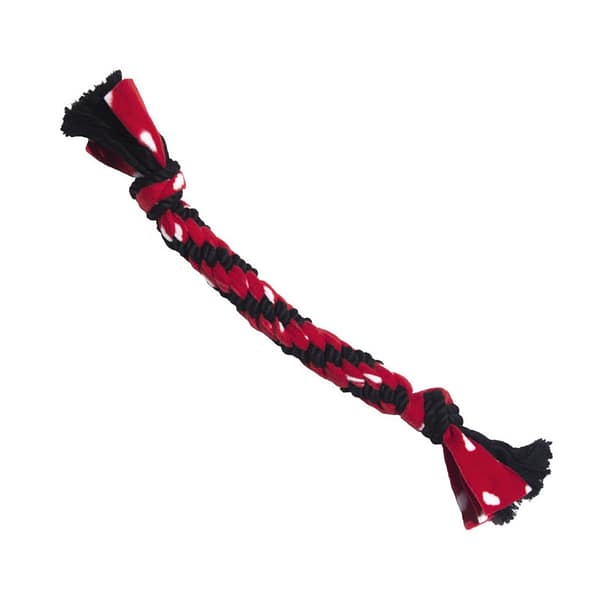 KONG Signature Rope 20in Dual Knot 1024 KONG black and red dog rope tug toy