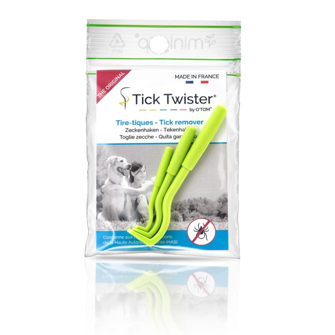 Tick Twister Tick Remover 3pk 1 Bag of 3 green Tick removal tools large, small and micro