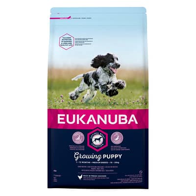 EUKANUBA Growing Puppy Medium Breed Rich In Fresh Chicken Dry Dog Food