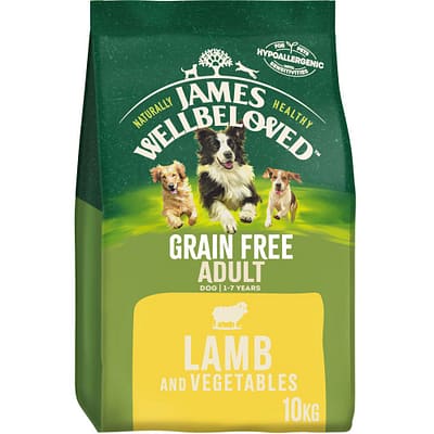 James Wellbeloved Grain Free Adult Dry Dog Food Lamb & Veg 10kg