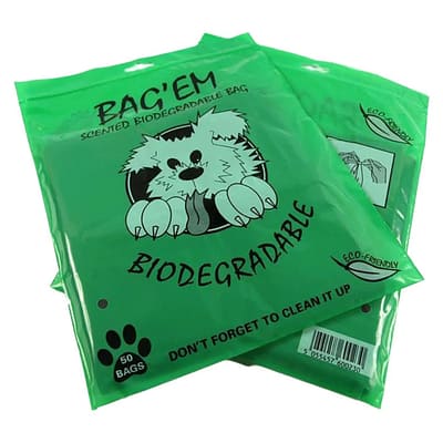Bag Em Dog Poo Bags in Green packet