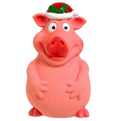 Good Boy Smiley Christmas Pig Dog Toy