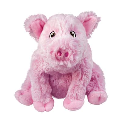 KONG Plush pink pig dog toy