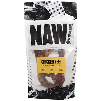 Bag of NAW chicken feet dog treats