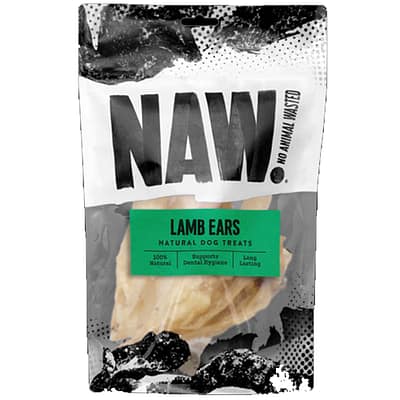 Packet of NAW Lamb Ears Natural Dog Treats